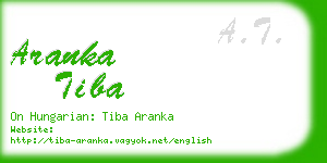 aranka tiba business card